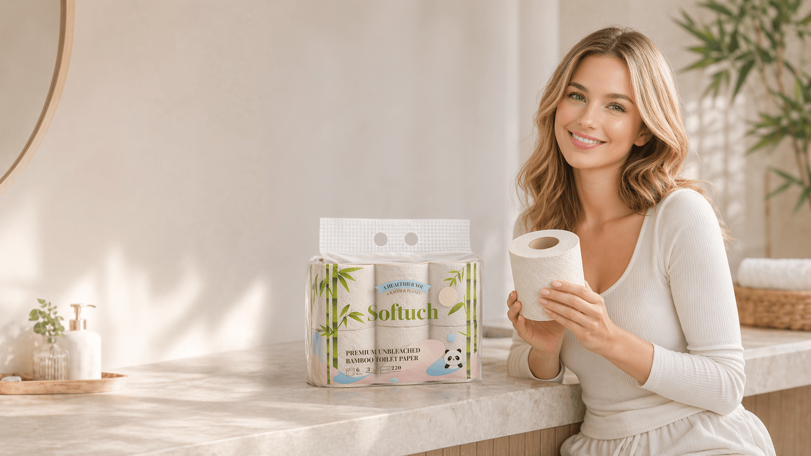 Softuch bamboo toilet paper hero banner